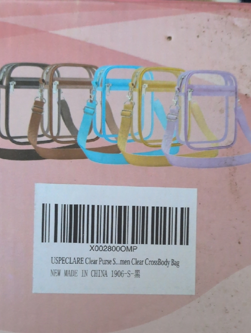 Clear Crossbody Stadium Purse - Black NIP - Picture 3 of 3